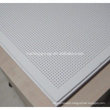 Acoustic Insulated Perforated Gypsum Board Suspended False Ceiling Tile